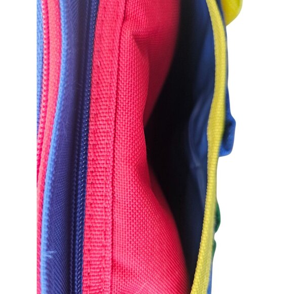 Colorblock Organization Kid Car Picnic Bag with Shoulder Strap VTG 90s Large - Picture 10 of 10